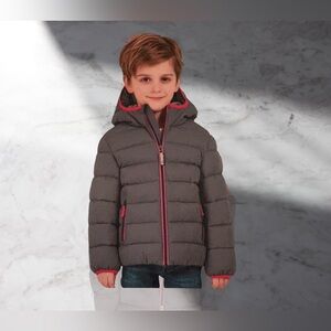 New Gerry Lined Bubble Grey (iron) Jacket with Red Logo Patch Size 2T